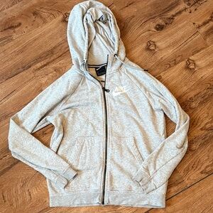 Nike Light Gray Full-Zip Hoodie